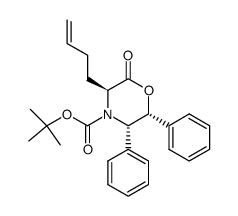 (3S,5S,6R)-3-(3-Butenyl)-2-oxo-5,6-diphenyl-4-Morpholinecarboxylic Acid tert-Butyl Ester structure