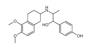 4-[2-[(5,6-dimethoxy-1,2,3,4-tetrahydronaphthalen-2-yl)amino]-1-hydroxypropyl]phenol结构式