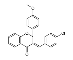 3-[1-(4-Chloro-phenyl)-meth-(E)-ylidene]-2-(4-methoxy-phenyl)-chroman-4-one结构式