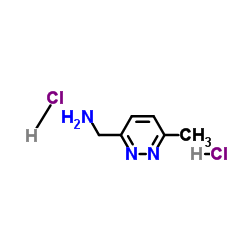 (6-甲基哒嗪-3-基)甲胺二盐酸盐结构式
