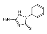 5-AMINO-2-PHENYL-2,4-DIHYDRO-3H-1,2,4-TRIAZOLE-3-THIONE结构式