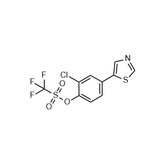 2-Chloro-4-(thiazol-5-yl)phenyl trifluoromethanesulfonate structure