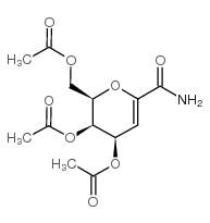 4,5,7-TRI-O-ACETYL-2,6-ANHYDRO-3-DEOXY-D-LYXO-HEPT-2-ENONAMIDE structure