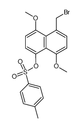 Toluene-4-sulfonic acid 5-bromomethyl-4,8-dimethoxy-naphthalen-1-yl ester Structure