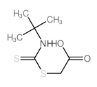 2-(tert-butylthiocarbamoylsulfanyl)acetic acid structure