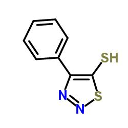 4-PHENYL-1,2,3-THIADIAZOL-5-YLHYDROSULFIDE Structure