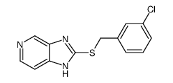 2-[(3-chlorophenyl)methylsulfanyl]-3H-imidazo[4,5-c]pyridine结构式