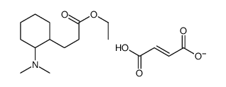 [2-(3-ethoxy-3-oxopropyl)cyclohexyl]dimethylammonium hydrogen maleate structure