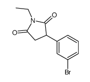 3-(3-bromophenyl)-1-ethylpyrrolidine-2,5-dione结构式