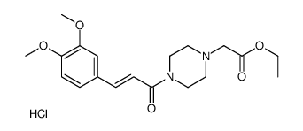 ethyl 2-[4-[(E)-3-(3,4-dimethoxyphenyl)prop-2-enoyl]piperazin-1-yl]acetate,hydrochloride Structure