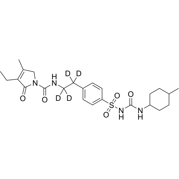 Glimepiride-d4(phenylethyl-α,α,β,β-d4)(cis/trans) Structure