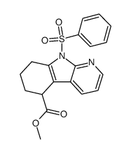 methyl 9-phenylsulfonyl-5,6,7,8-tetrahydro-9H-pyrido[2,3-b]indole-5-carboxylate结构式