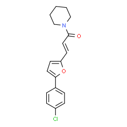 (E)-3-(5-(4-chlorophenyl)furan-2-yl)-1-(piperidin-1-yl)prop-2-en-1-one structure