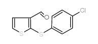 2-[(4-chlorophenyl)thio]thiophene-3-carbaldehyde Structure