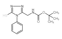 5-(N-TERT-BUTOXYCARBONYLAMINOMETHYL)-4-PHENYL-1,2,4-TRIAZOLE-3-THIOL structure