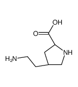 L-Proline, 4-(2-aminoethyl)-, (4R)- (9CI)结构式