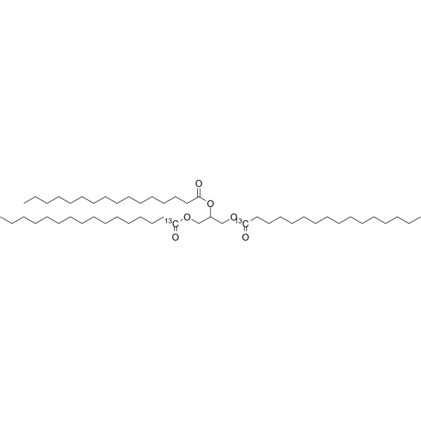 Propane-1,2,3-triyl tripalmitate-13C2 Structure