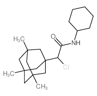 Tricyclo[3.3.1.13,7]decane-1-acetamide,a-chloro-N-cyclohexyl-3,5,7-trimethyl- Structure