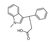 (3R)-3-(1-methylindol-3-yl)-3-phenylpropanoic acid structure