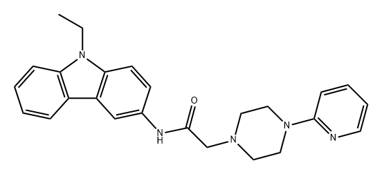 N-(9-Ethyl-9H-carbazol-3-yl)-2-(4-(pyridin-2-yl)piperazin-1-yl)acetamide Structure