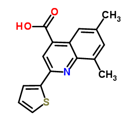 6,8-Dimethyl-2-(2-thienyl)-4-quinolinecarboxylic acid结构式