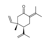 (+/-)-4r-isopropenyl-2-isopropylidene-5c-methyl-5t-vinyl-cyclohexanone结构式