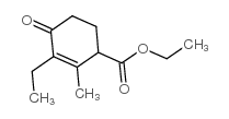 4-C乙氧基甲酰-2-乙基-3-甲基-2-环己基-1-酮结构式