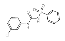 Benzenesulfonamide,N-[[(3-chlorophenyl)amino]carbonyl]- structure