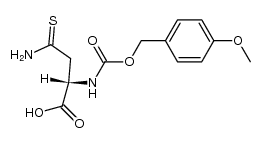 (S)-4-amino-2-((((4-methoxybenzyl)oxy)carbonyl)amino)-4-thioxobutanoic acid结构式