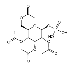 2,3,4,6-tetra-OAc-β-D-glucopyranosyl phosphate Structure