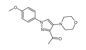 1-[1-(4-methoxyphenyl)-4-morpholin-4-ylpyrazol-3-yl]ethanone Structure