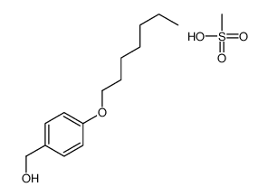 (4-heptoxyphenyl)methanol,methanesulfonic acid Structure