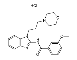 3-Methoxy-N-[1-(3-morpholin-4-yl-propyl)-1H-benzoimidazol-2-yl]-benzamide; hydrochloride Structure