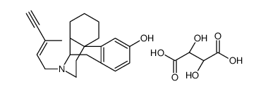 Morphinan-3-ol,17-(3-methylpent-2-en-4-ynyl)-,tartrate,(-)结构式