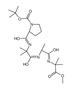 tert-butyloxycarbonyl-prolyl-2-aminoisobutyryl-alanyl-2-aminoisobutyrate methyl ester结构式