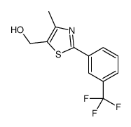 {4-甲基-2-[3-(三氟甲基)苯基]-1,3-噻唑-5-基}甲醇结构式