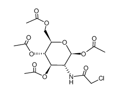 1,3,4,6-tetra-O-acetyl-2-chloroacetamido-2-deoxy-beta-glucopyranose结构式