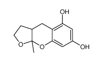 4H-Furo[2,3-b][1]benzopyran-5,7-diol,2,3,3a,9a-tetrahydro-9a-methyl-,(3aR,9aR)-rel-(9CI)结构式