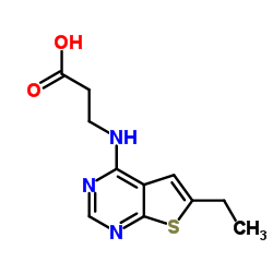 3-(6-ETHYL-THIENO[2,3-D]PYRIMIDIN-4-YLAMINO)-PROPIONIC ACID Structure