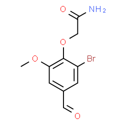 2-(2-Bromo-4-formyl-6-methoxyphenoxy)acetamide structure