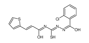 N-[[(2-chlorobenzoyl)amino]carbamothioyl]-3-thiophen-2-ylprop-2-enamide Structure