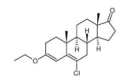 6-Chloro-3-ethoxyandrosta-3,5-dien-17-on结构式