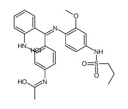 Acetamide, N-(9-(4-(propylsulfonamido)-2-methoxyanilino)-3-acridinyl)- , monohydrochloride structure