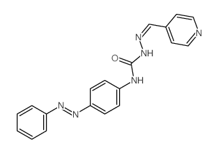 3-(4-phenyldiazenylphenyl)-1-(pyridin-4-ylmethylideneamino)urea结构式