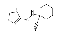 1-(((4,5-dihydro-1H-imidazol-2-yl)oxy)amino)cyclohexane-1-carbonitrile结构式