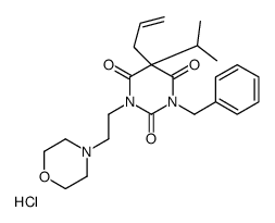 1-benzyl-3-(2-morpholin-4-ium-4-ylethyl)-5-propan-2-yl-5-prop-2-enyl-1,3-diazinane-2,4,6-trione,chloride Structure