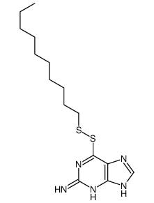 6-(decyldithio)-1H-purin-2-amine structure