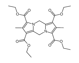 1,3,6,8-tetrakisethoxycarbonyl-2,7-dimethyl-5H,10H-dipyrrolo[1,2-a,1',2'-d]pyrazine Structure