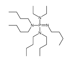 N-butyl-N-[butylimino-(dibutylamino)-(diethylamino)-λ5-phosphanyl]butan-1-amine结构式