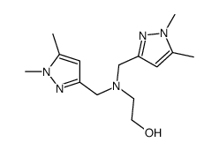 2-[bis[(1,5-dimethylpyrazol-3-yl)methyl]amino]ethanol结构式